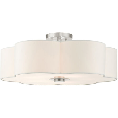 Chelsea 5 Light 22 inch Brushed Nickel Semi Flush Ceiling Light