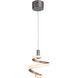 Bejamin LED 8 inch Matte Gold Mini Pendant Ceiling Light in Mercury
