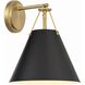 Xavier Bath Sconce Wall Light in Vibrant Gold