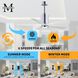 Atlas Patricia-5 52 inch Polished Chrome with Matte White Blades Ceiling Fan, Atlas