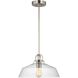 Drew & Jonathan Scott Payton 1 Light 15 inch Brushed Steel Pendant Ceiling Light