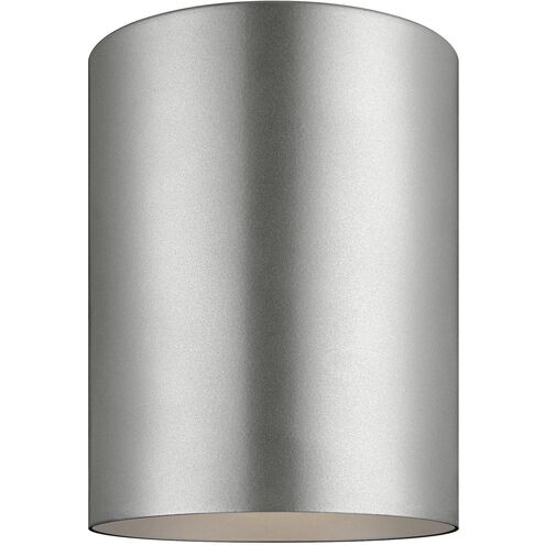 Outdoor Cylinders LED 5.13 inch Painted Brushed Nickel Outdoor Flush Mount