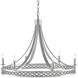 Gavotte 6 Light 27.25 inch Silver Ice Chandelier Ceiling Light