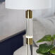 Winslet 33 inch 100.00 watt Gold and Clear Acrylic Table Lamp Portable Light, with Nightlight