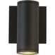 Nordic LED 6 inch Black Exterior Wall Light