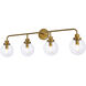 Hanson 4 Light 38 inch Brass Bath Sconce Wall Light