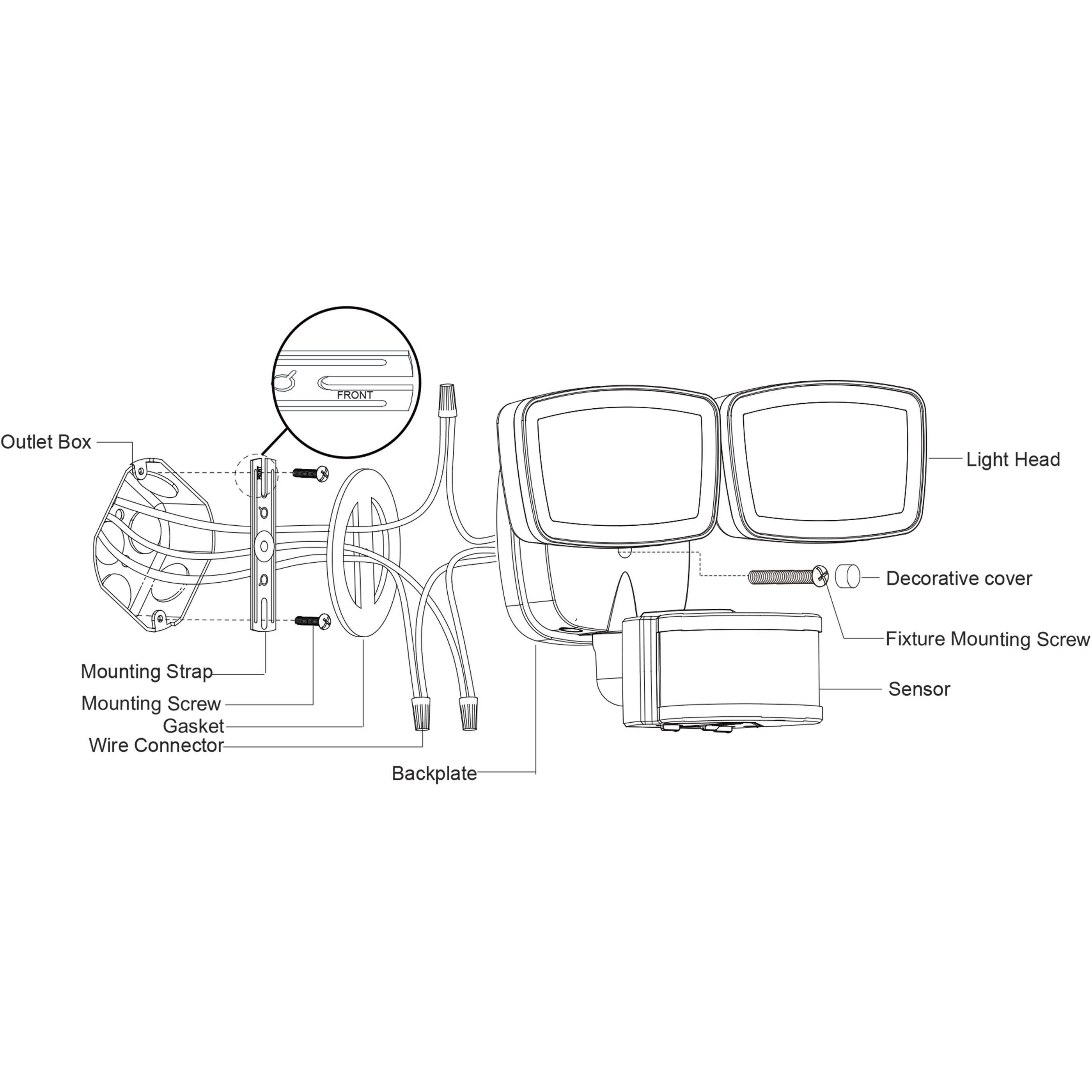 Outdoor Security LED 6.75 inch White Outdoor Security