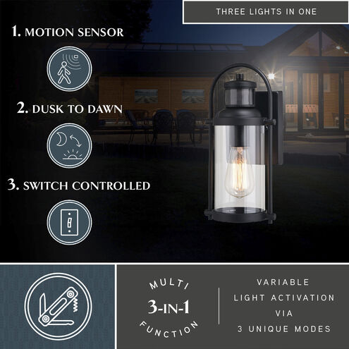 Winfield Textured Black Outdoor Motion Sensor