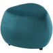 River Rock 14.5 inch Blue and Black Pouf