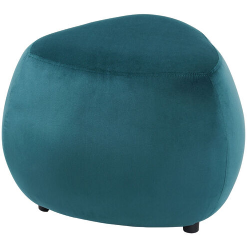 River Rock 14.5 inch Blue and Black Pouf