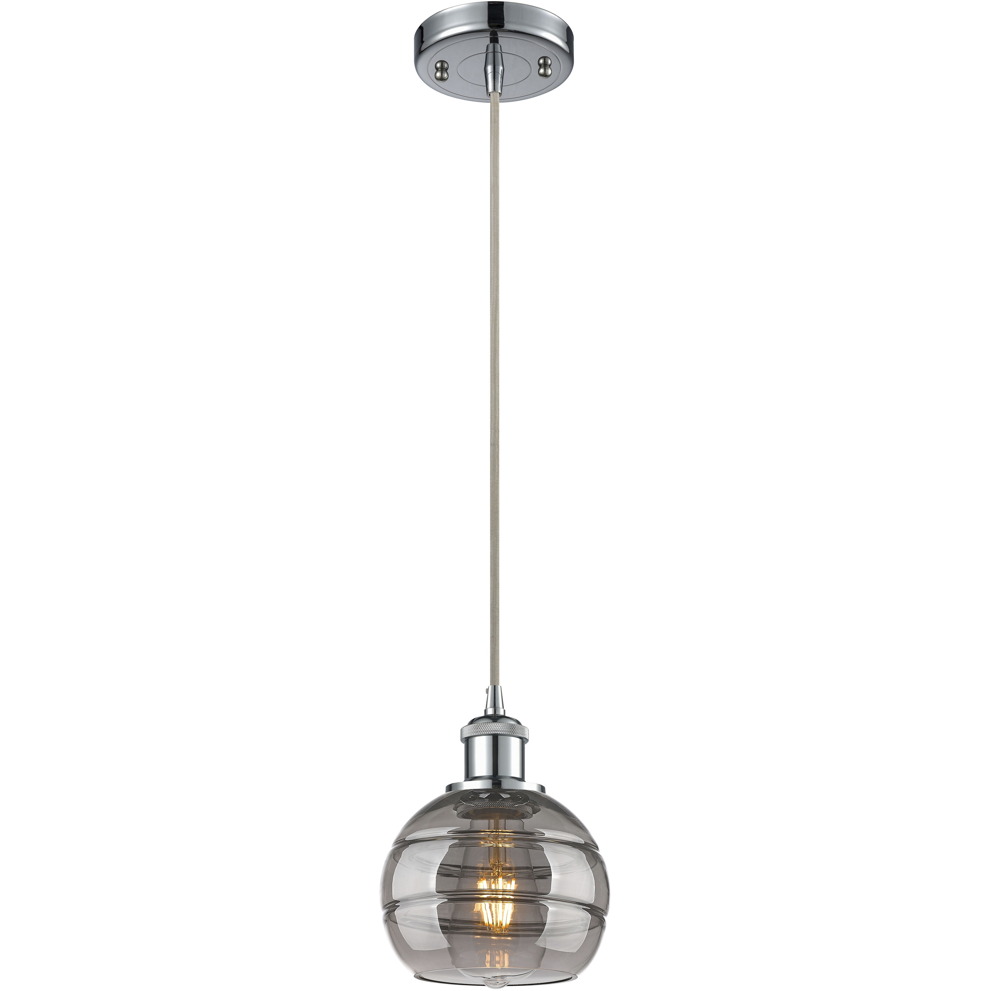 Ballston Rochester 1 Light 5.88 inch Polished Chrome Cord Hung Mini Pendant Ceiling Light