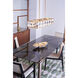 Jolie LED 45.25 inch Heritage Brass Chandelier Ceiling Light, Linear & Oval