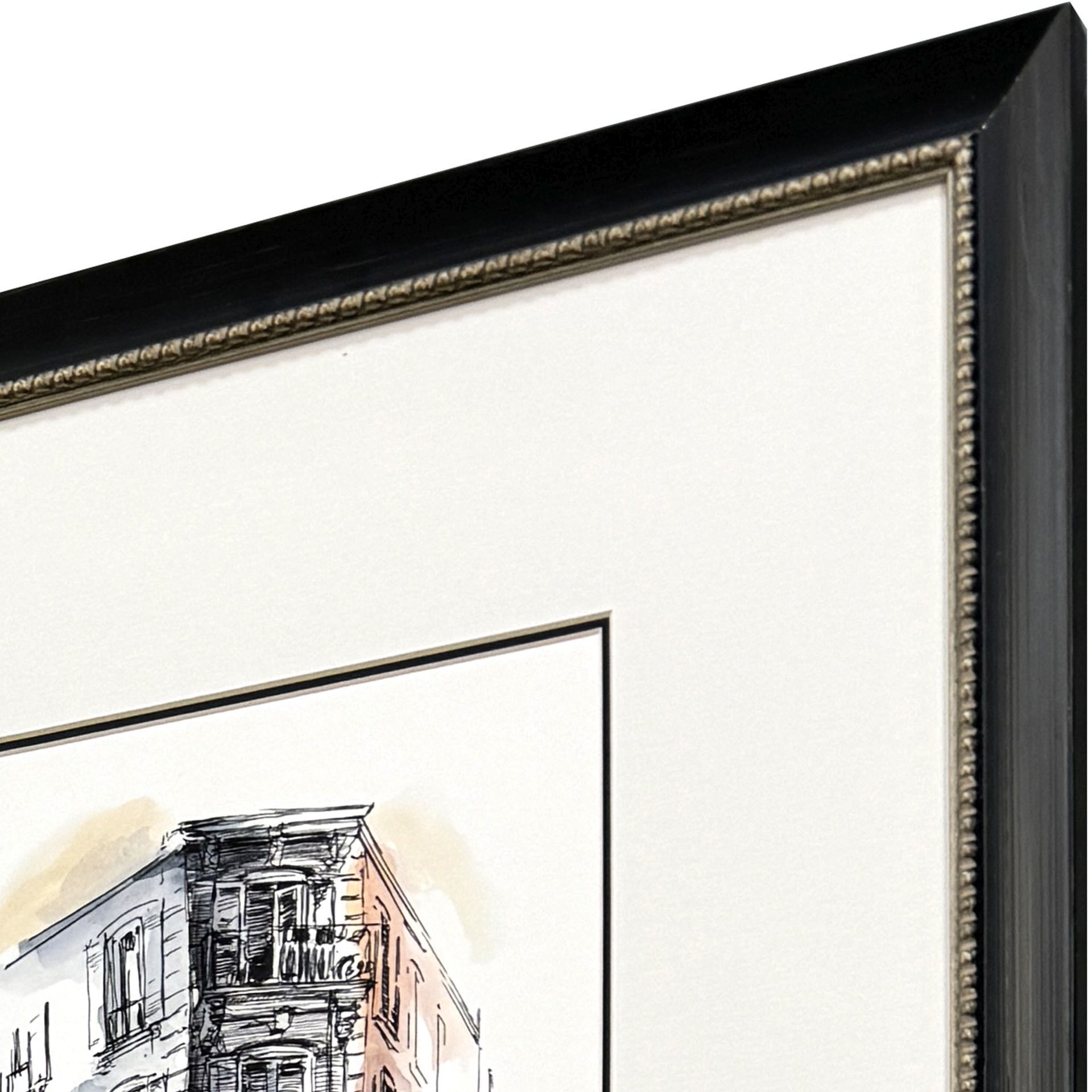 European Journal Black and Gray and Multi and Purple Framed Art