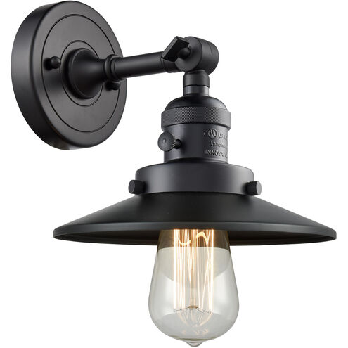 Franklin Restoration Railroad LED 8 inch Matte Black Sconce Wall Light, Franklin Restoration