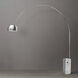 Iconic 95 inch 100 watt Satin Nickel and White Arc Floor Lamp Portable Light