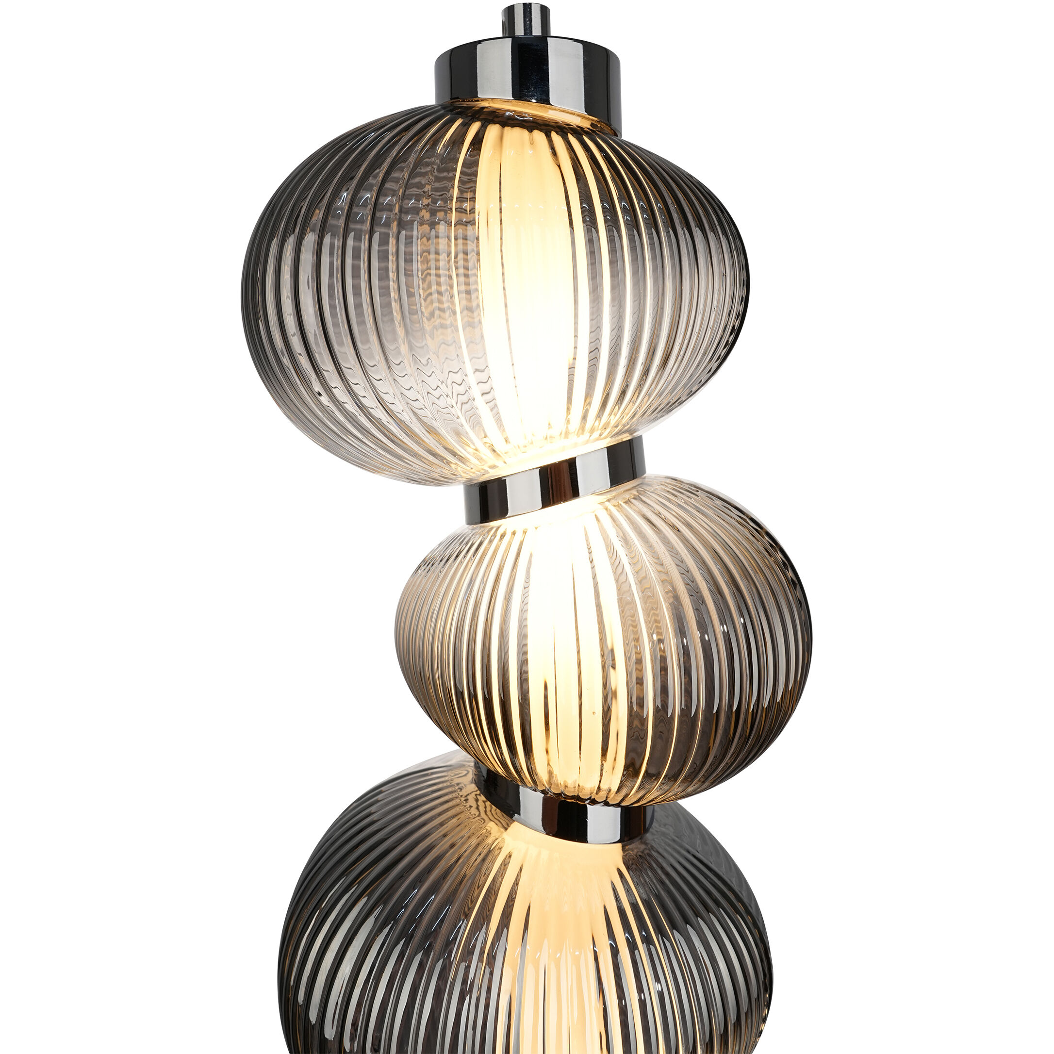 Ariel LED 6.3 inch Chrome and Black Pendant Ceiling Light