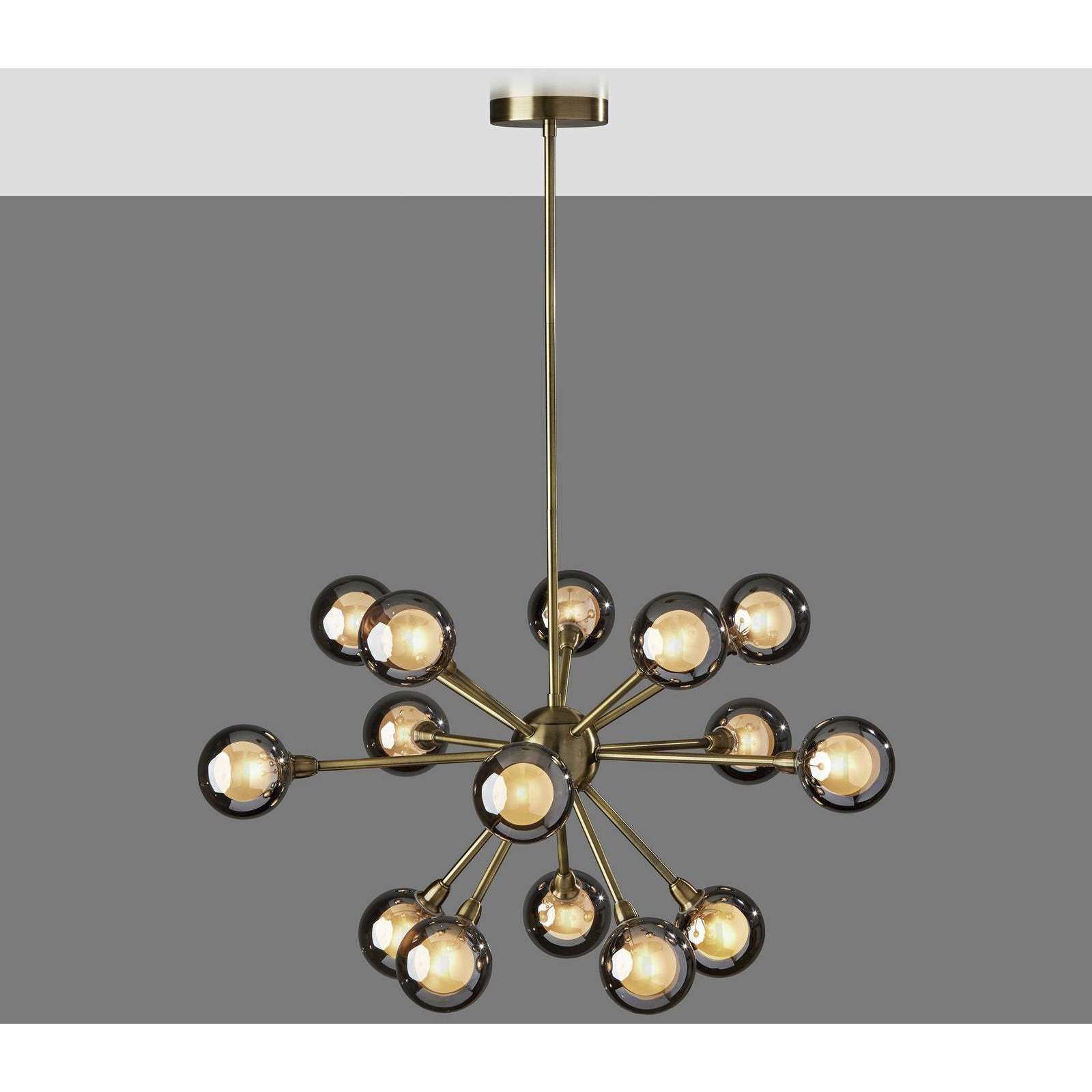 Starling LED 28 inch Antique Brass Chandelier Ceiling Light 