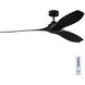 Collins 60 inch Midnight Black Indoor/Outdoor Smart Ceiling Fan, Coastal