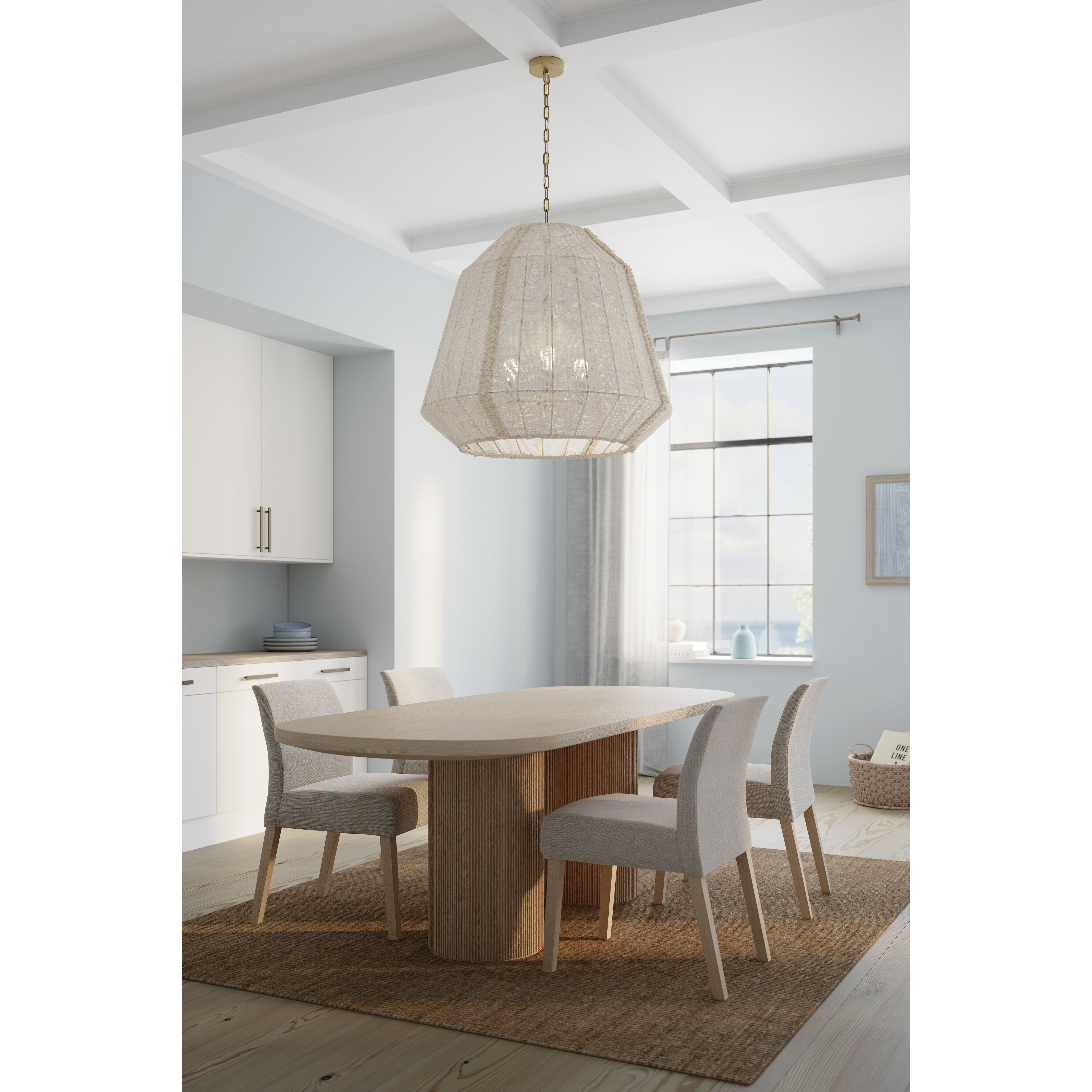 Velune 3 Light 36 inch Legacy Brass Pendant Ceiling Light