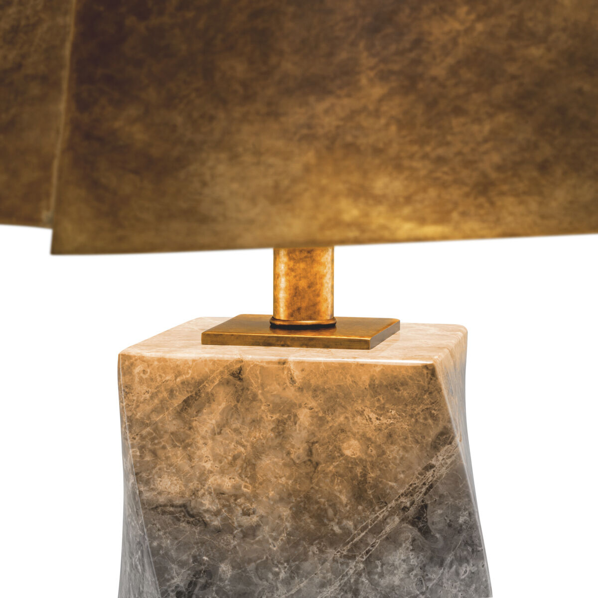 Camelia 30.71 inch 40 watt Antique Brass with Grey Marble Table Lamp Portable Light