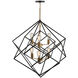 Artistry LED 32 inch Matte Black and Harvest Brass Chandelier Ceiling Light