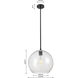 Downtown Urban Crown Point 1 Light 11.75 inch Matte Black Pendant Ceiling Light