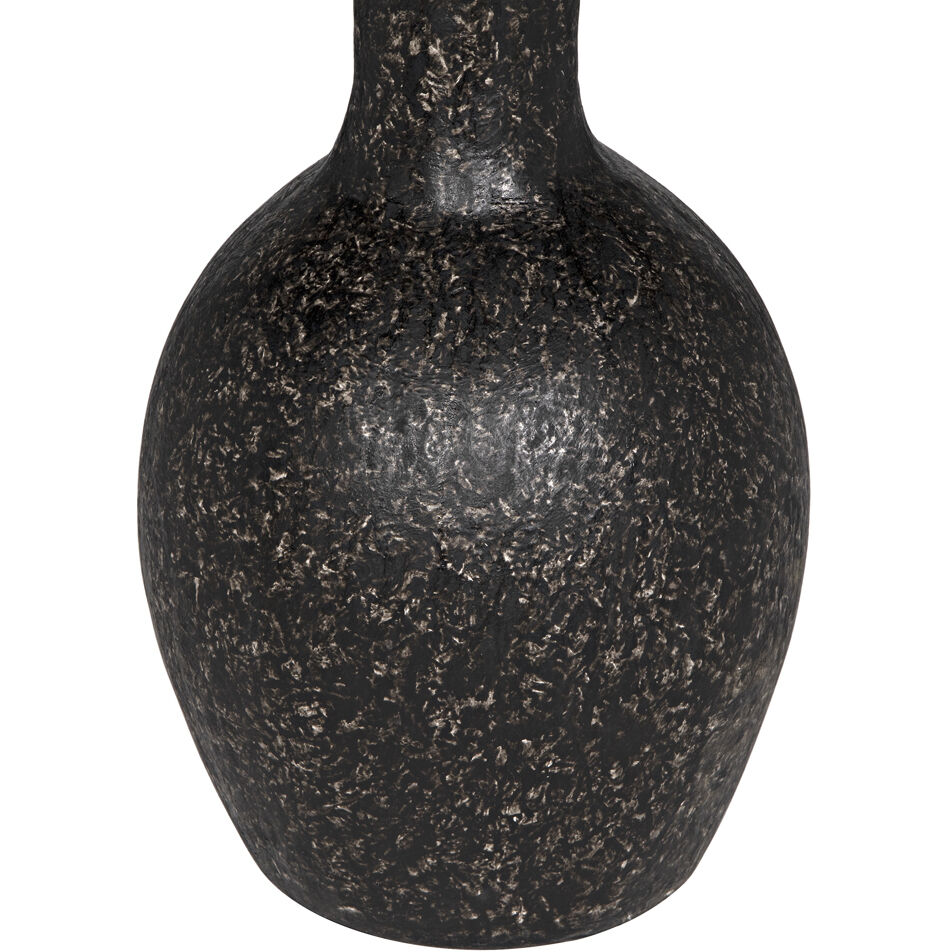 African 26 X 14 inch Black Fiber Cement Side Table