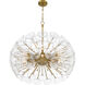 Winter 10 Light 30 inch Soft Brass Pendant Ceiling Light