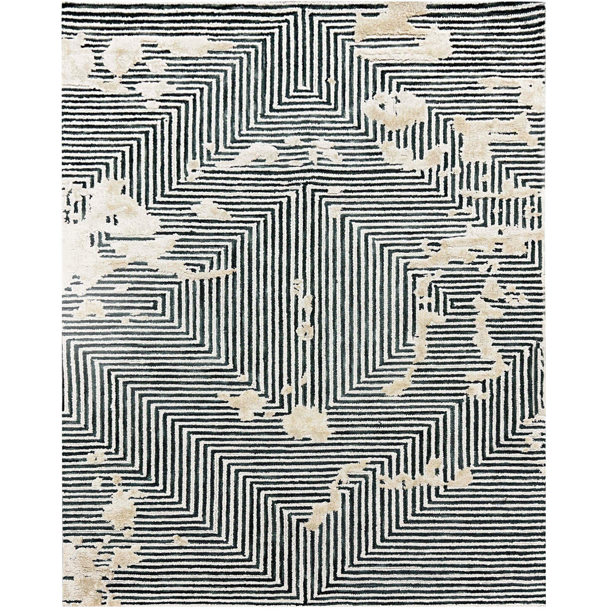 Vani 114 X 79 inch Green/Ivory Rug in 6 x 9