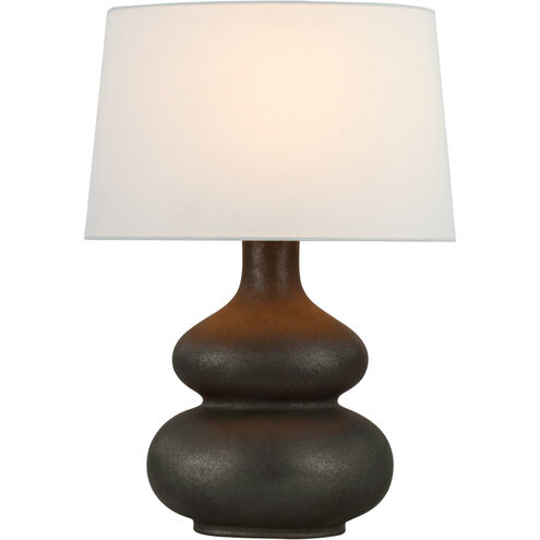 Chapman & Myers Lismore 23.75 inch 15 watt Stained Black Metallic Table Lamp Portable Light in Stained Black Metallic Porcelain, Medium