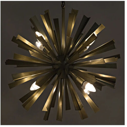 Bero 8 Light 26 inch Antique Brass Chandelier Ceiling Light