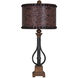 Rambler 34 inch 150 watt Antique Iron and Brown Table Lamp Portable Light