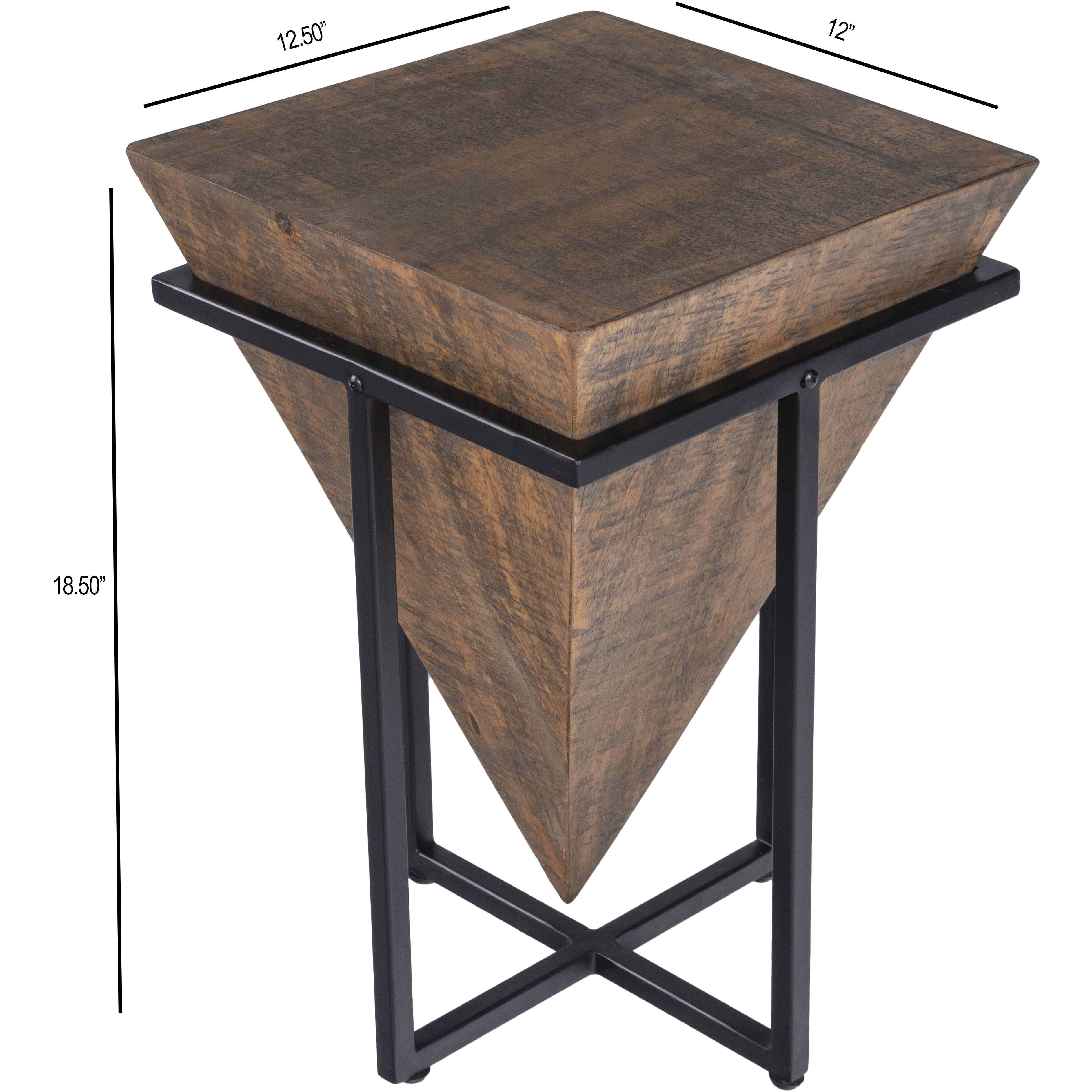 Gulnaria Wood & Metal End or Side Table