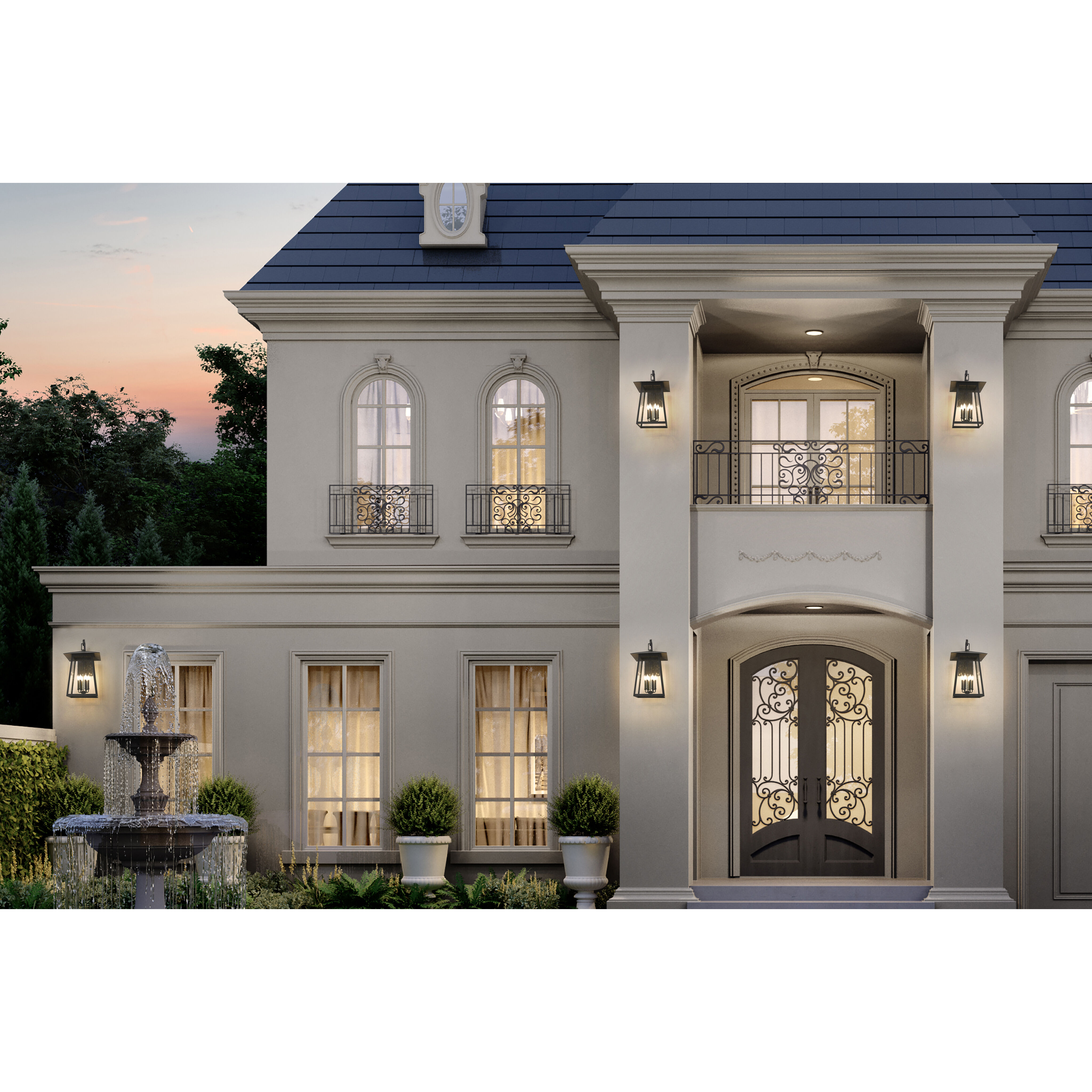 Rainer Outdoor Wall Light in Black, G9