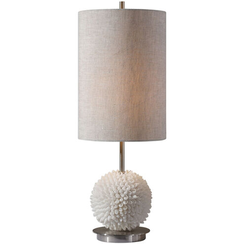 Cascara 24 inch 100 watt Brushed Nickel Table Lamp Portable Light