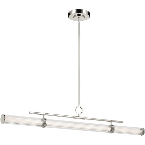 Riven LED 8 inch Polished Nickel Chandelier Linear Ceiling Light