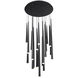 Cascade LED 26 inch Black Multi-Light Pendant Ceiling Light in 21, Round, 28in.