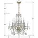 Traditional Crystal 10 Light 26 inch Polished Brass Chandelier Ceiling Light in Clear Swarovski Strass