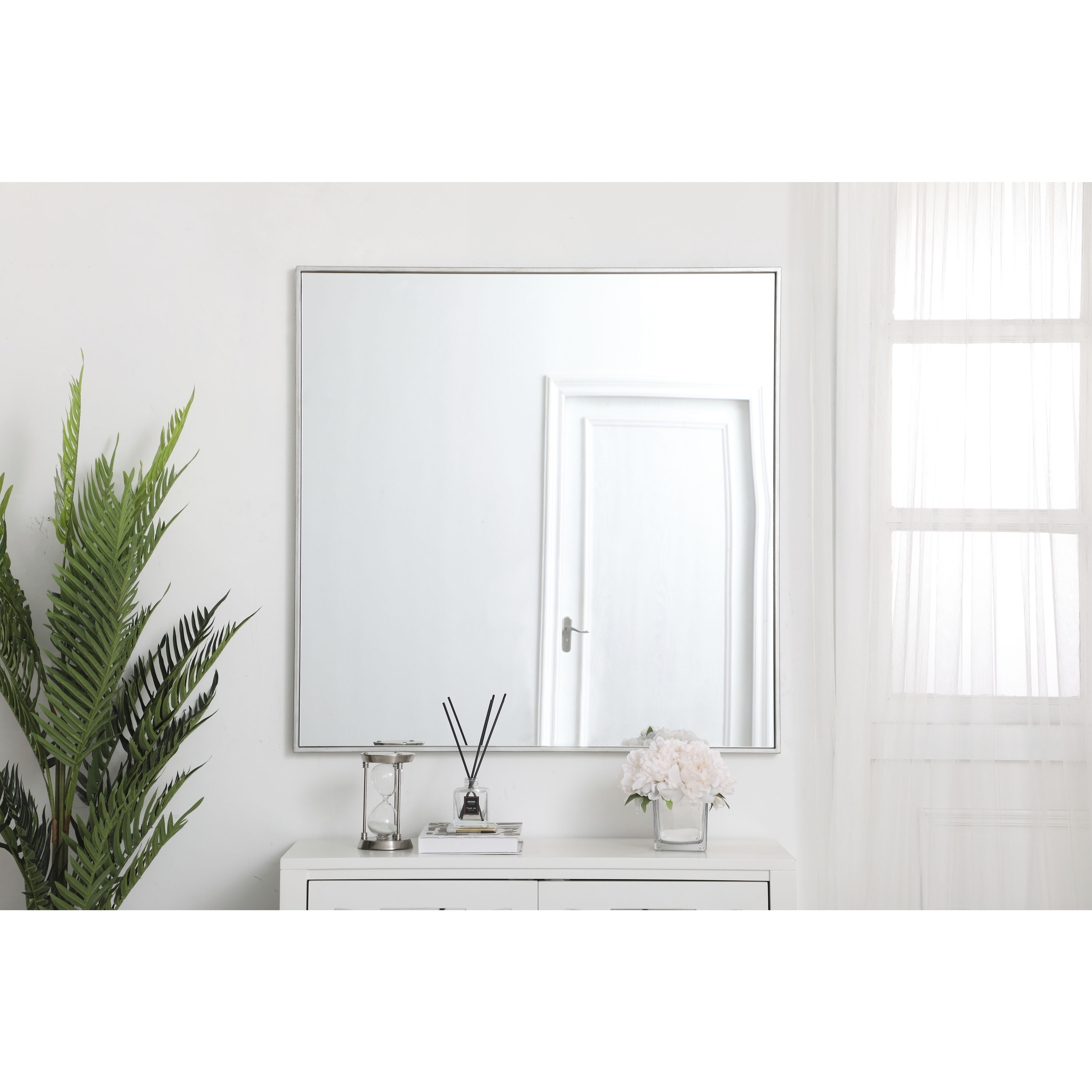 Monet 36 X 36 inch Silver Wall Mirror