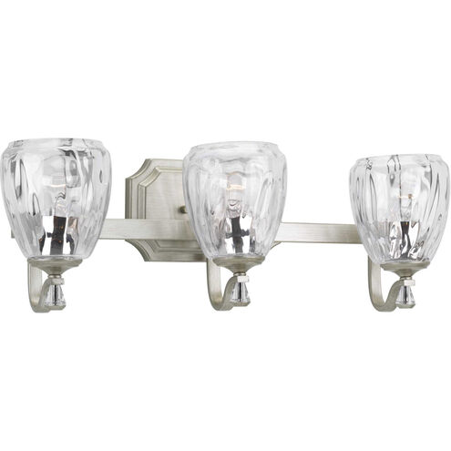 Anjoux 3 Light 23 inch Silver Ridge Bath Vanity Wall Light