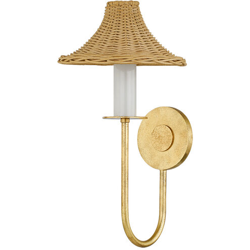 Twila 1 Light 8.75 inch Vintage Gold Leaf Wall Sconce Wall Light