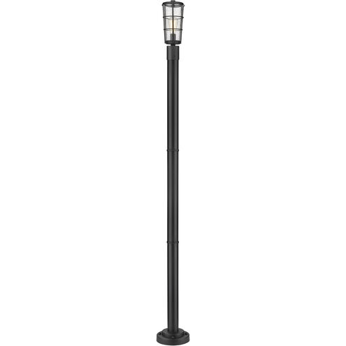 Helix 1 Light 88.75 inch Black Outdoor Post Mounted Fixture