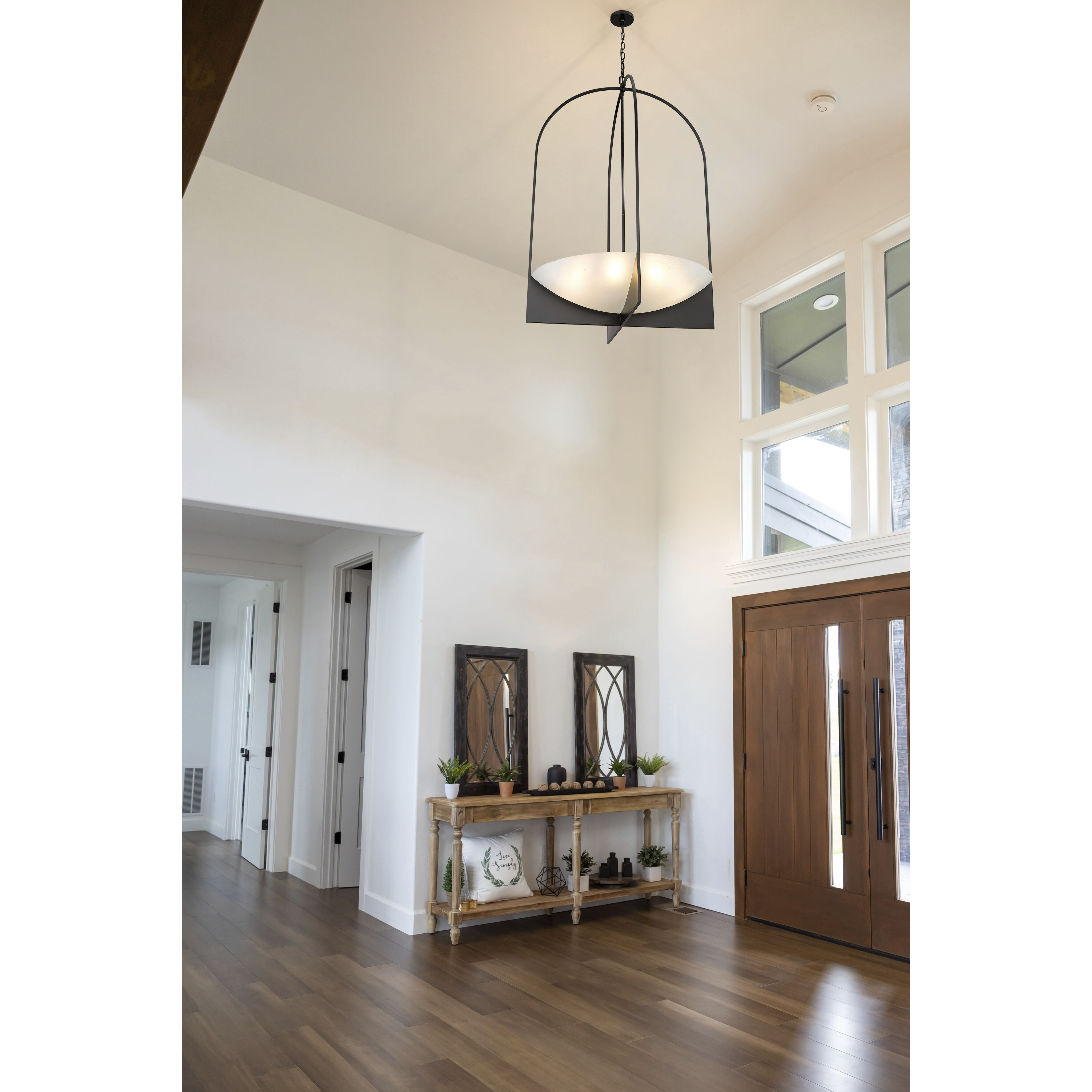 Devon 8 Light 32 inch Matte Black Chandelier Ceiling Light