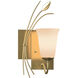 Forged Leaf 1 Light 7.1 inch Modern Brass Sconce Wall Light