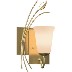 Forged Leaf 1 Light 7.1 inch Modern Brass Sconce Wall Light