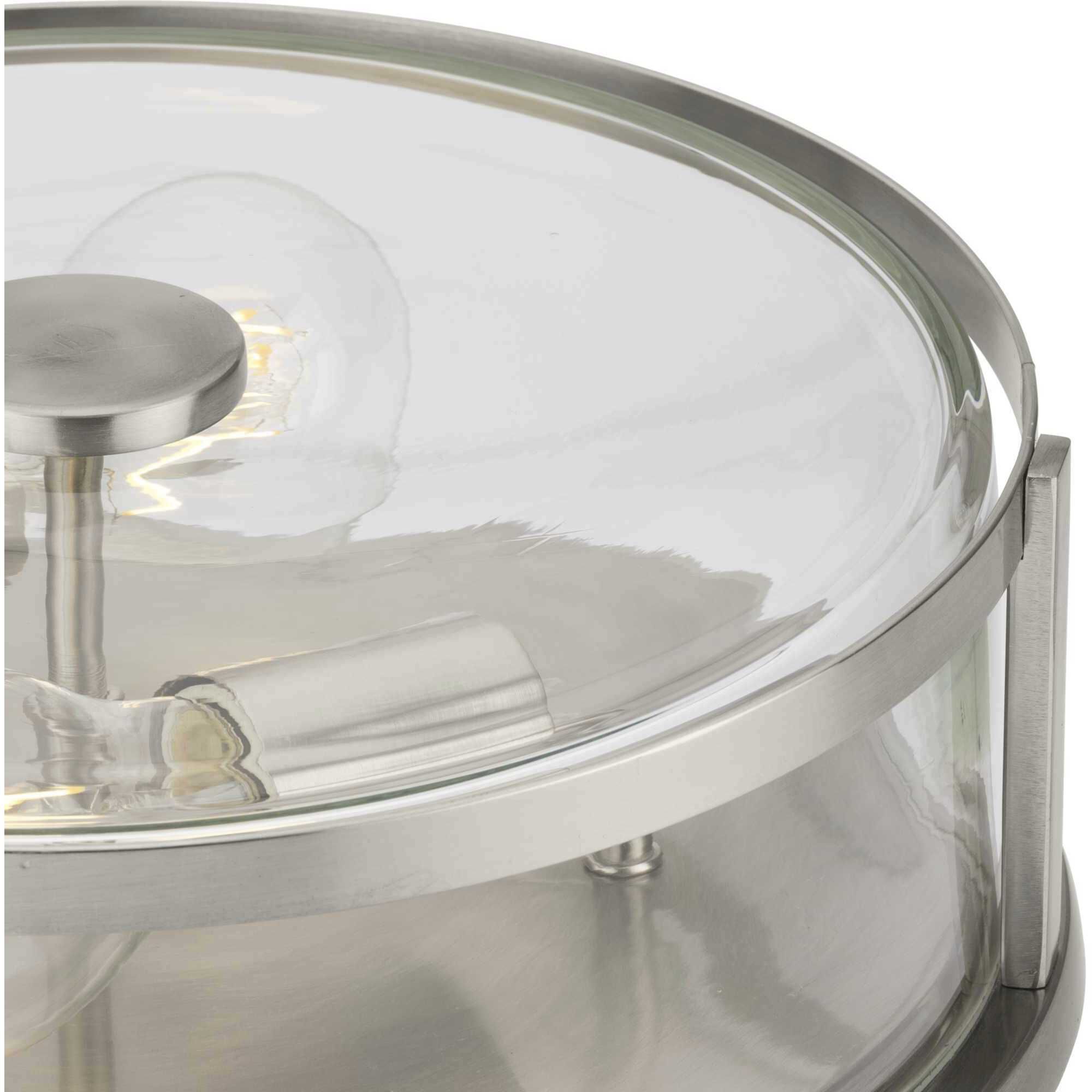 Gilliam 2 Light 12.62 inch Brushed Nickel Flushmount Ceiling Light