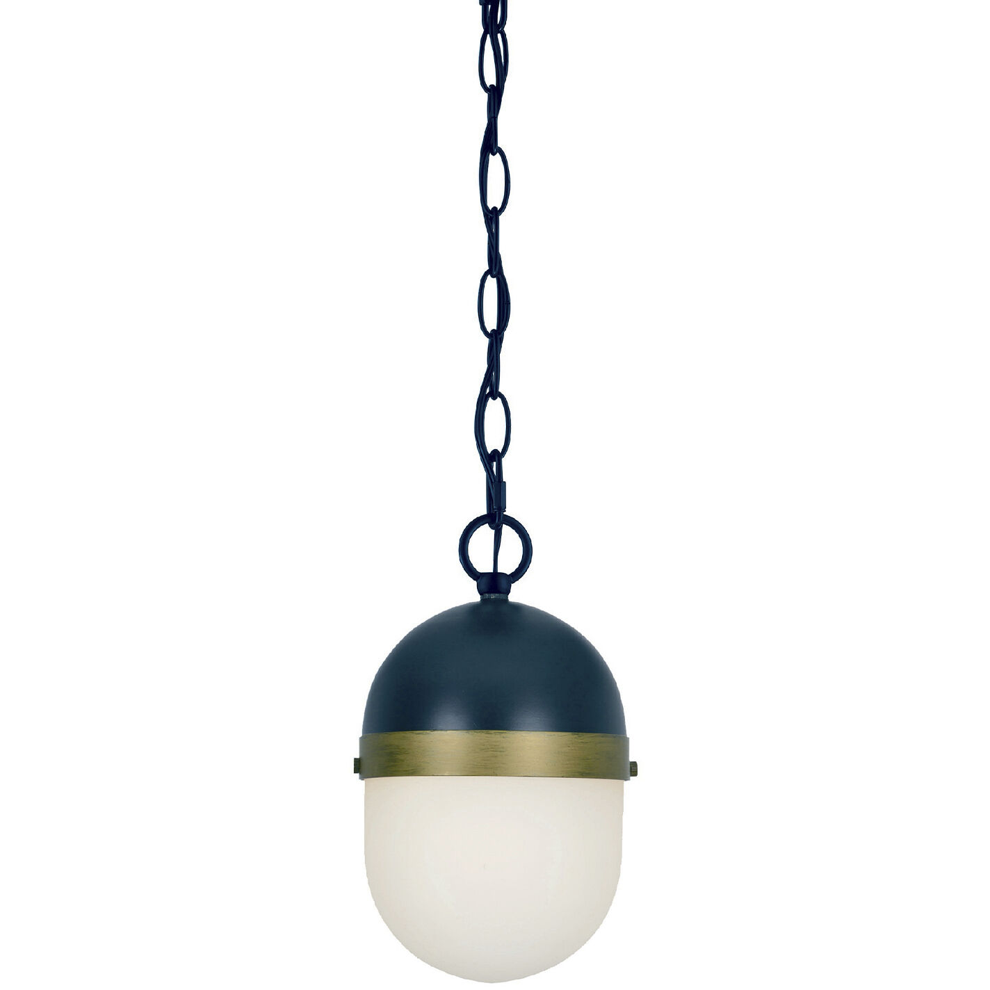 Capsule 3 Light 12.25 inch Matte Black/Textured Gold Outdoor Pendant, Brian Patrick Flynn