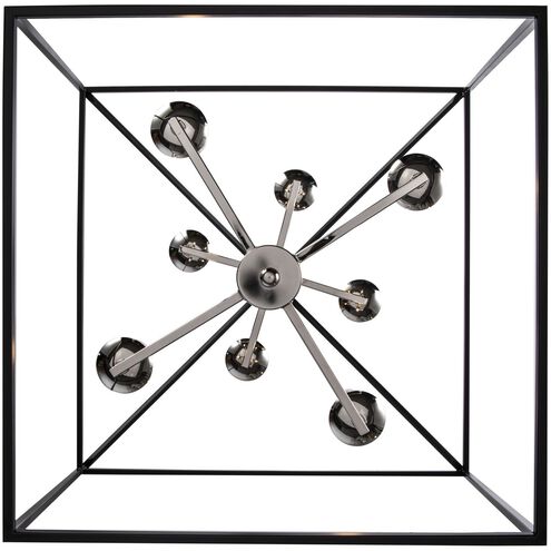 Lacey 8 Light 26 inch Polished Chrome and Black Pendant Ceiling Light