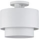Zolana 2 Light 12 inch White Semi Flush Mount Ceiling Light, Medium