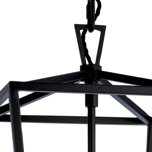 Cage 4 Light 12 inch Matte Black Pendant Ceiling Light, Small